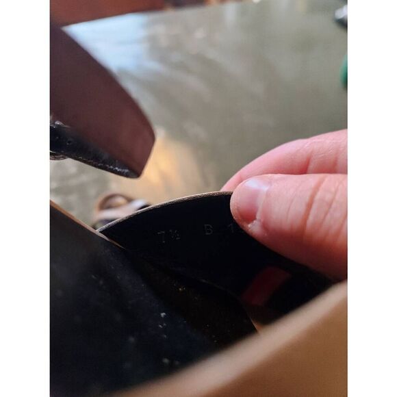 Robert Clegerie platform tan heels made in France sz 7.5 - Picture 5 of 6